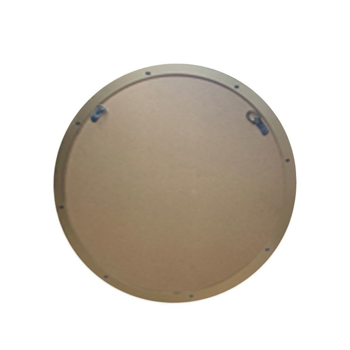 Bellaterra Home 24" Silver Round Wall-Mounted Steel Framed Mirror