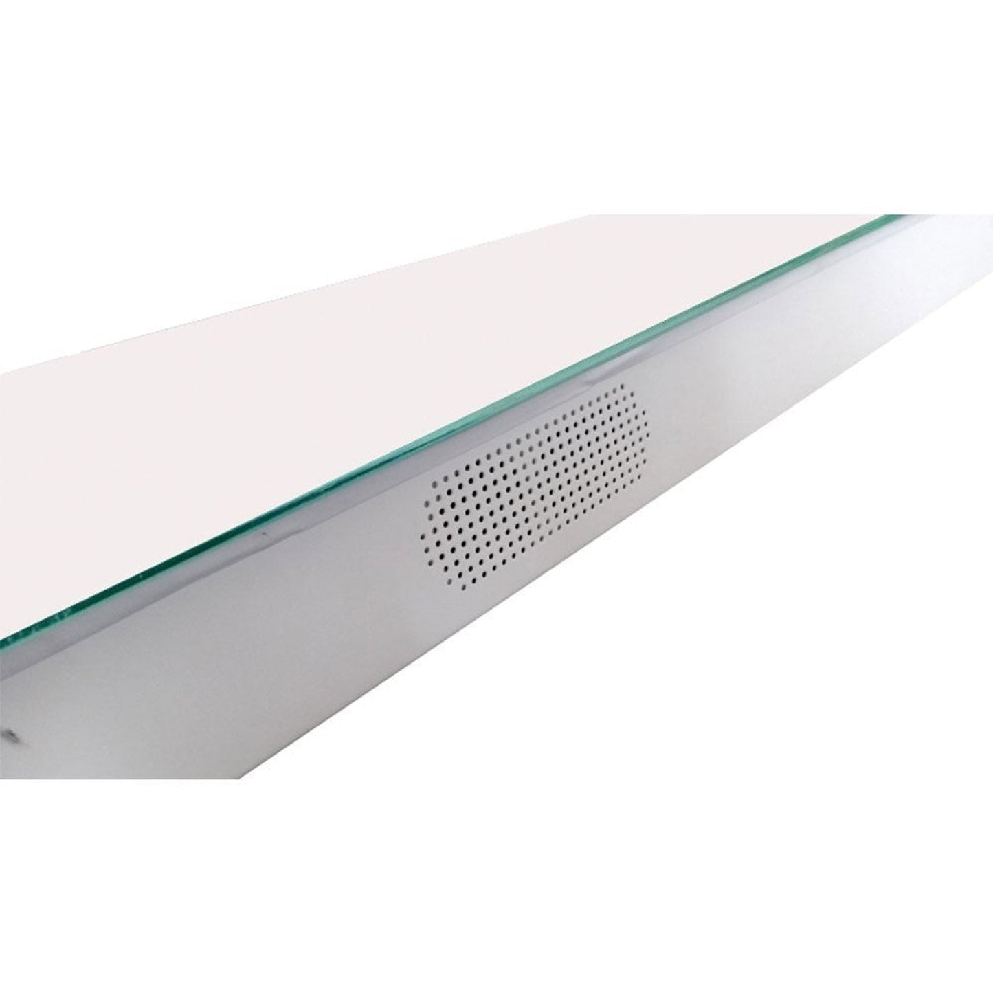 Bellaterra Home 30" x 27" Rectangle Wall-Mounted LED Bordered Illuminated Mirror With Bluetooth Speaker and Straight Edges