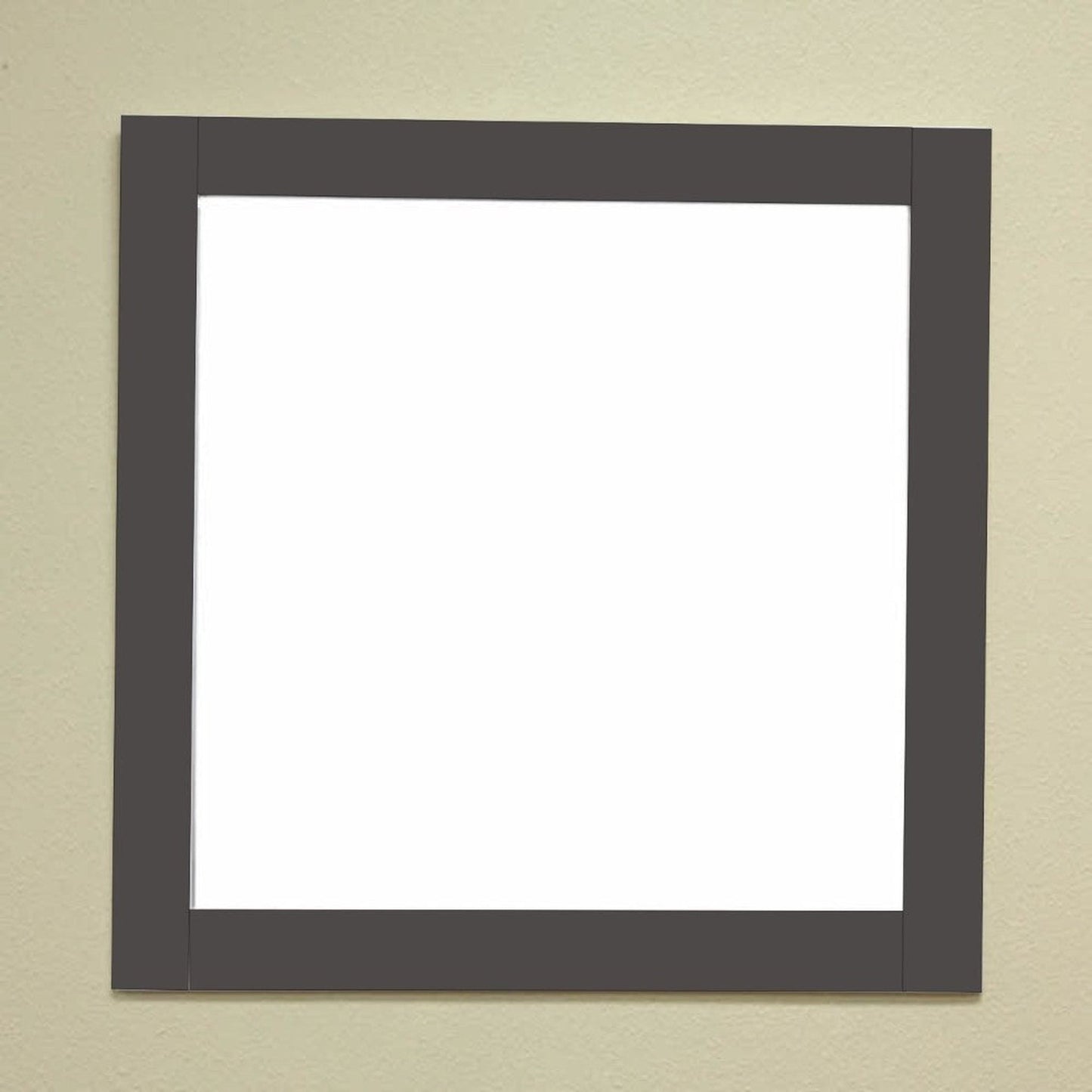 Bellaterra Home 32" x 32" Espresso Square Wall-Mounted Solid Wood Framed Mirror