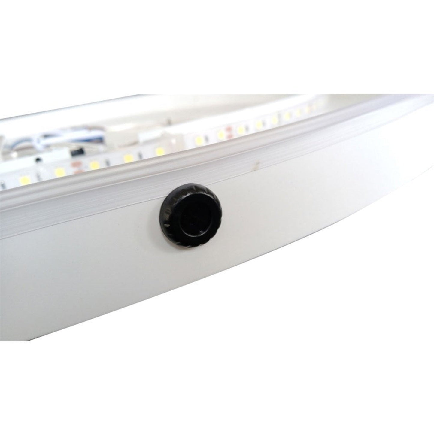 Bellaterra Home 36" Round Wall-Mounted LED Bordered Illuminated Mirror With Bluetooth Speaker