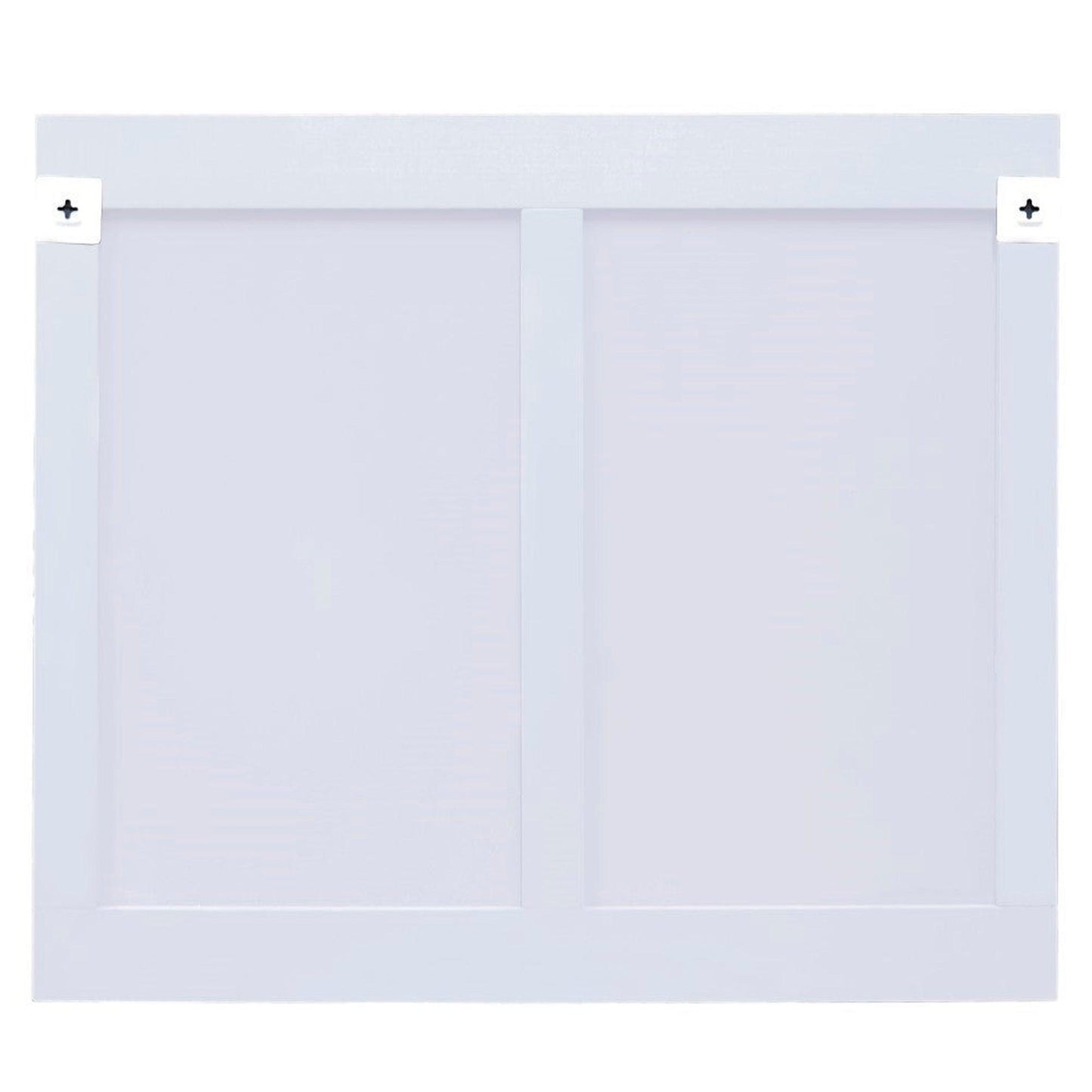 Bellaterra Home 39" x 34" White Rectangle Wall-Mounted Solid Wood Framed Mirror