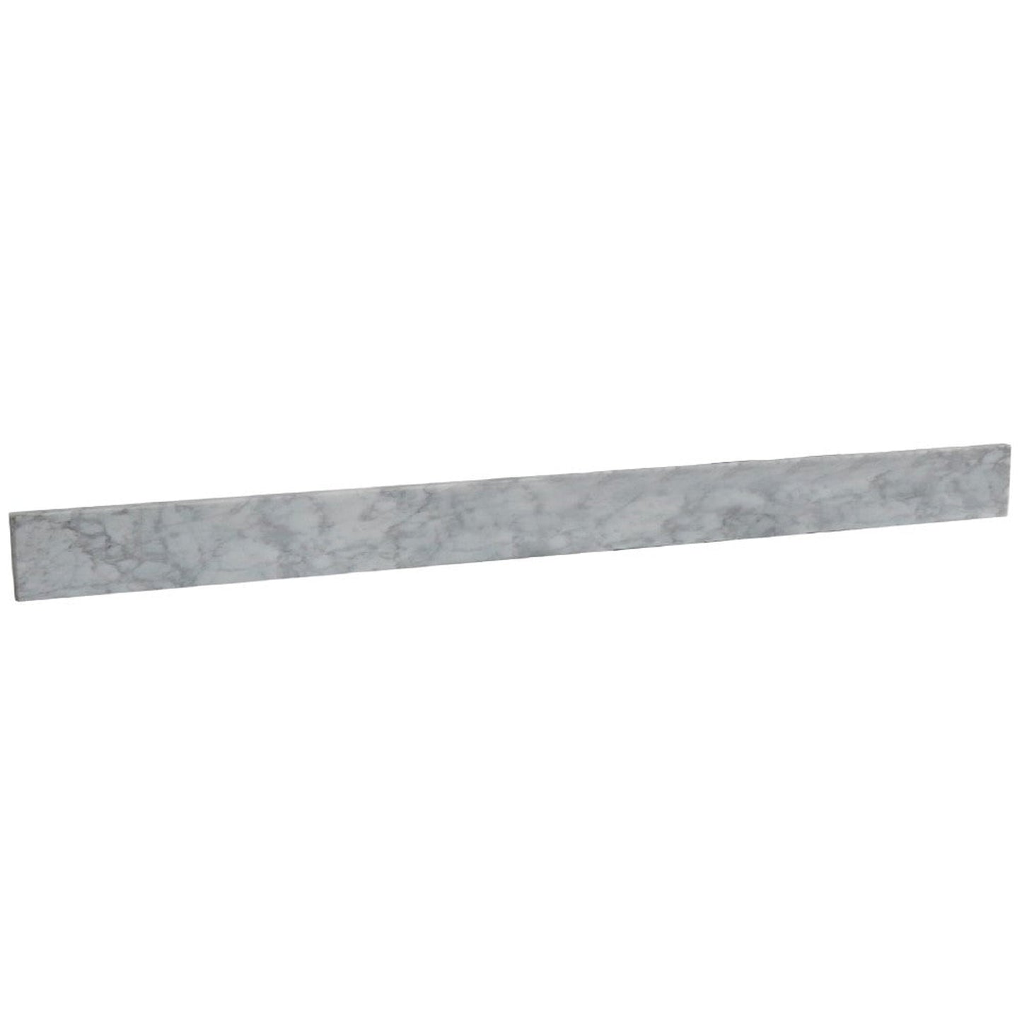 Bellaterra Home 55" x 4" White Carrara Marble Backsplash