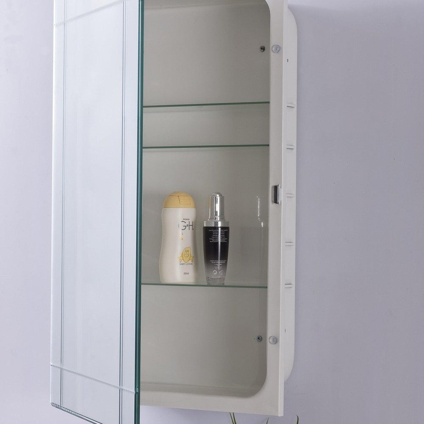 Bellaterra Home 808283-MC 16" x 26" Rectangle Wall-Mounted Frameless Mirror Medicine Cabinet