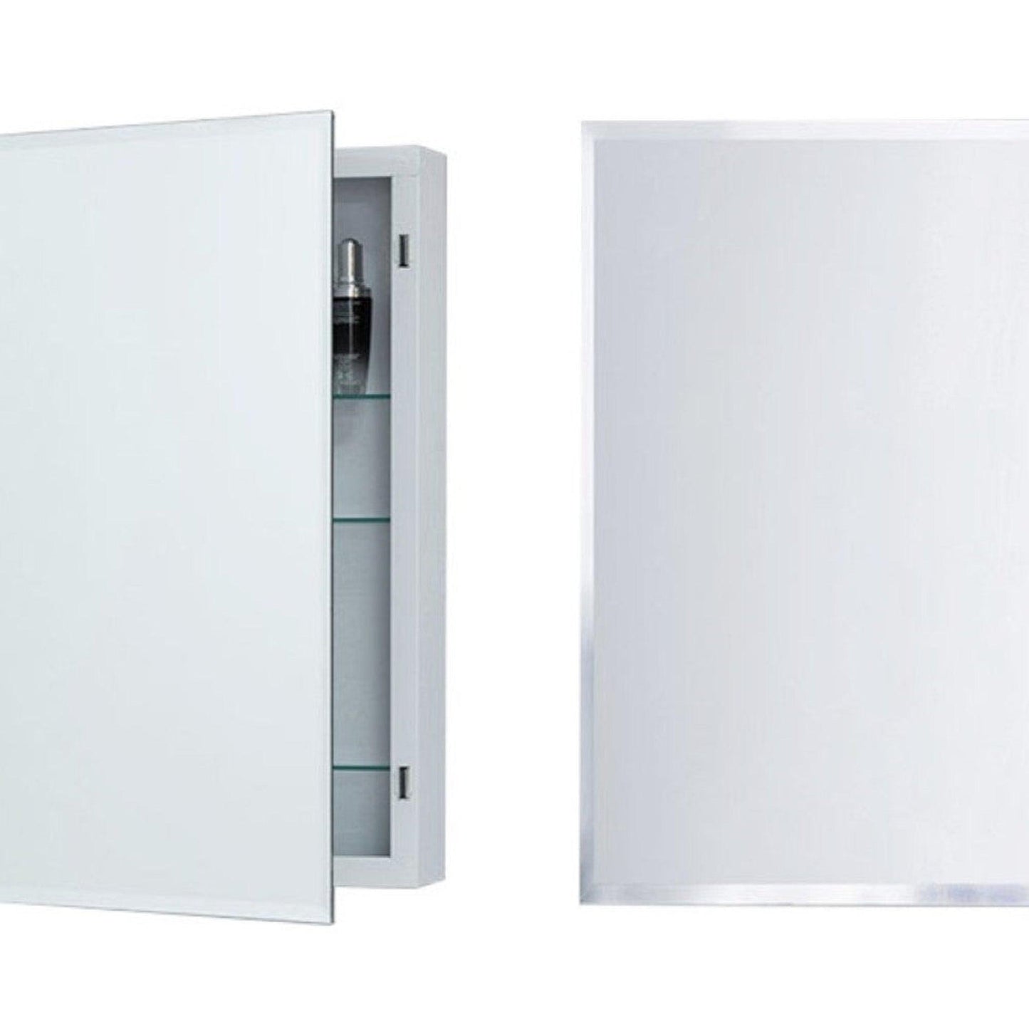 Bellaterra Home 808909-MC 17" x 27" Rectangle Wall-Mounted Framed Mirror Medicine Cabinet