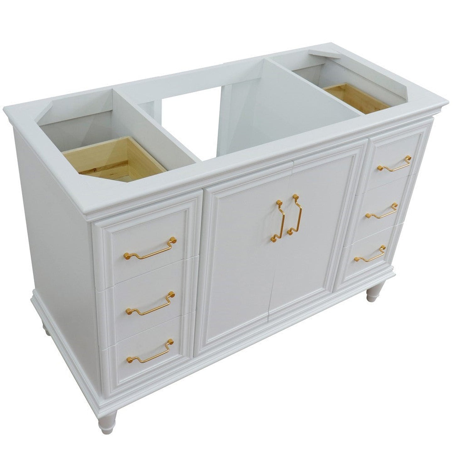 Bellaterra Home Forli 48" 2-Door 6-Drawer White Freestanding Single Vanity Base
