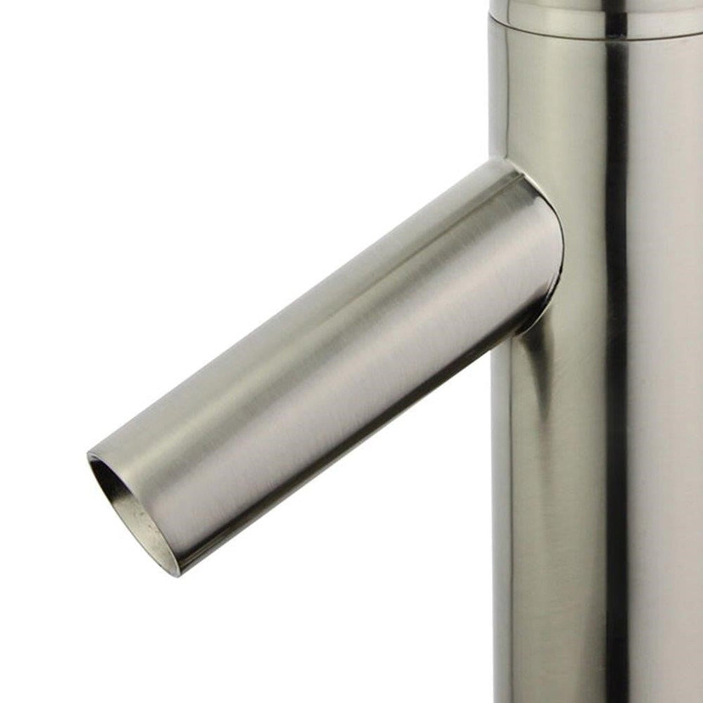 Bellaterra Home Malaga 7" Single-Hole and Single Handle Brushed Nickel Bathroom Faucet