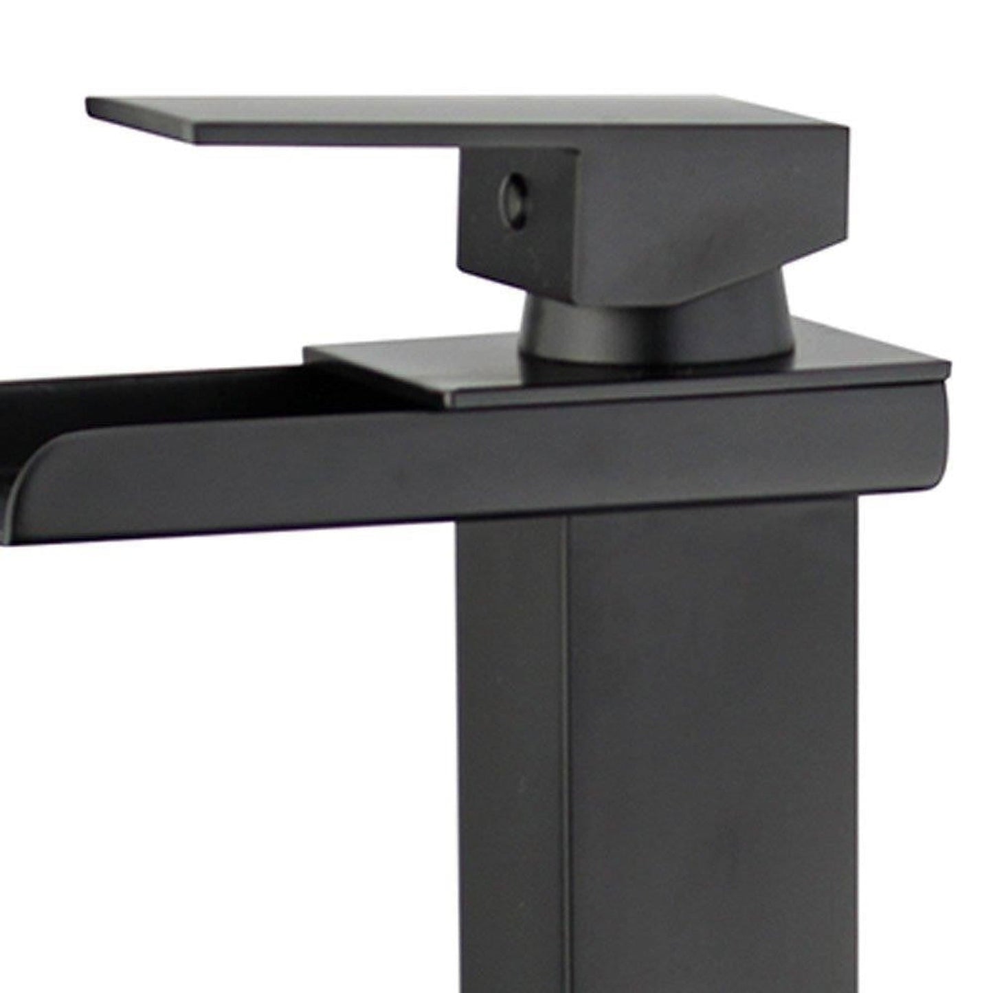 Bellaterra Home Oviedo 12" Single-Hole and Single Handle New Black Bathroom Faucet With Overflow Drain