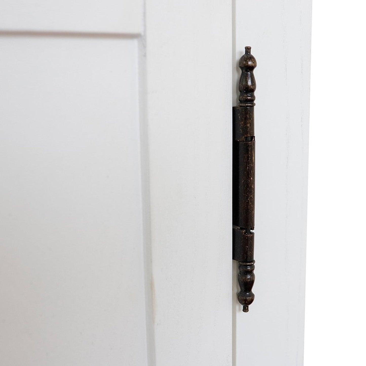 Bellaterra Home Plantation 31" 2-Door Glacier Ash Freestanding Vanity Set With Ceramic Undermount Rectangle Sink and Black Galaxy Top