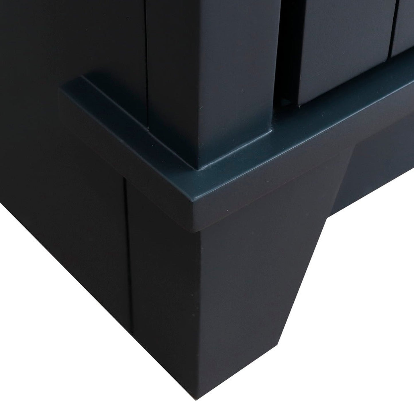 Bellaterra Home Terni 49" 2-Door 6-Drawer Dark Gray Freestanding Vanity Set With Ceramic Undermount Oval Sink and Black Galaxy Granite Top