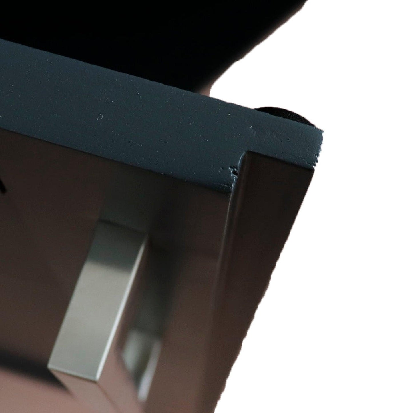 Bellaterra Home Terni 61" 4-Door 3-Drawer Dark Gray Freestanding Vanity Set With Ceramic Double Undermount Oval Sink And Gray Granite Top