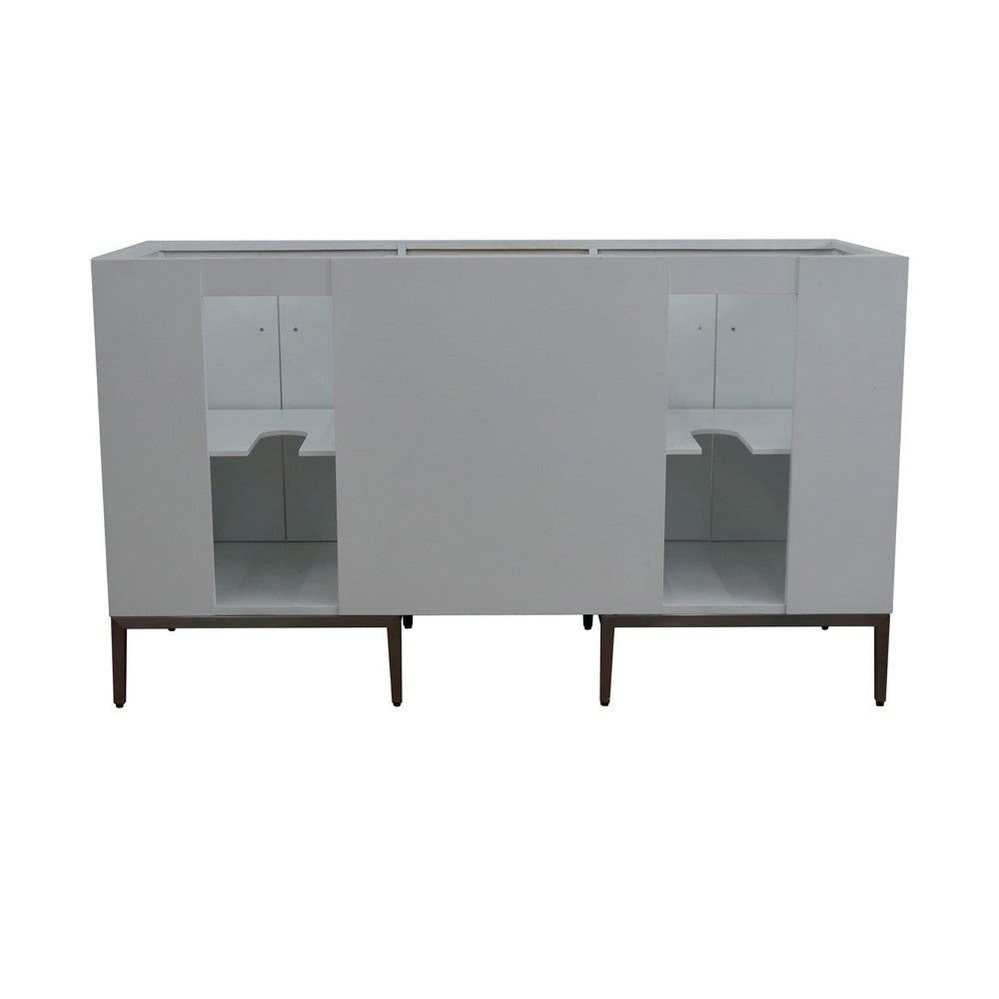 Bellaterra Home Tivoli 60" 4-Door 3-Drawer White Freestanding Double Vanity Base