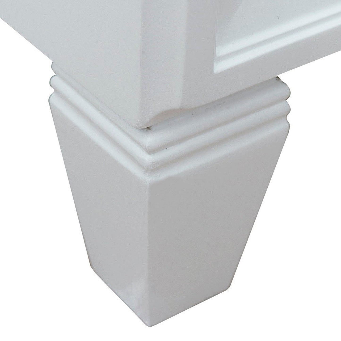 Bellaterra Home Trento 31" 2-Door 1-Drawer White Freestanding Vanity Set With Ceramic Vessel Sink and White Carrara Marble Top