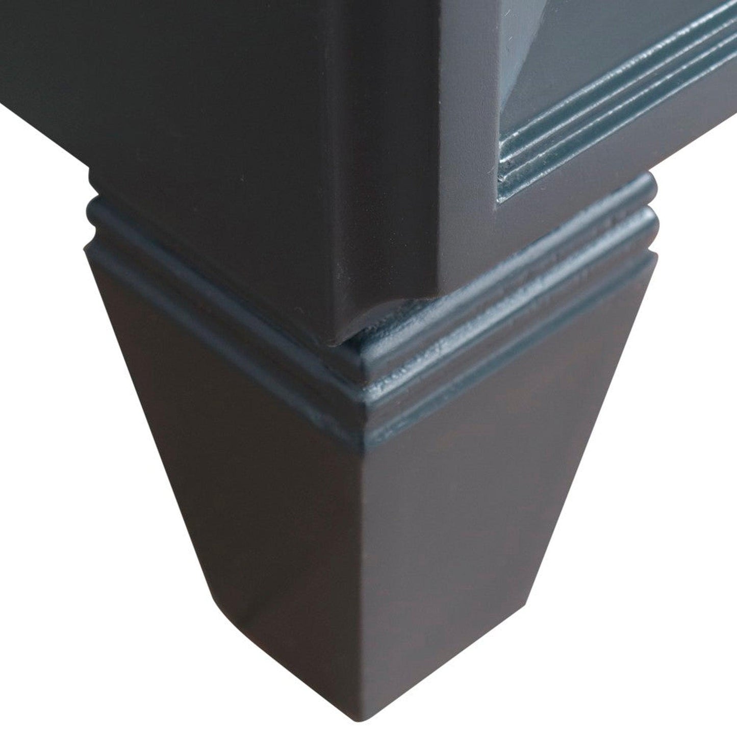 Bellaterra Home Trento 43" 2-Door 3-Drawer Dark Gray Freestanding Vanity Set With Ceramic Right Undermount Oval Sink and Black Galaxy Granite Top, and Right Door Cabinet