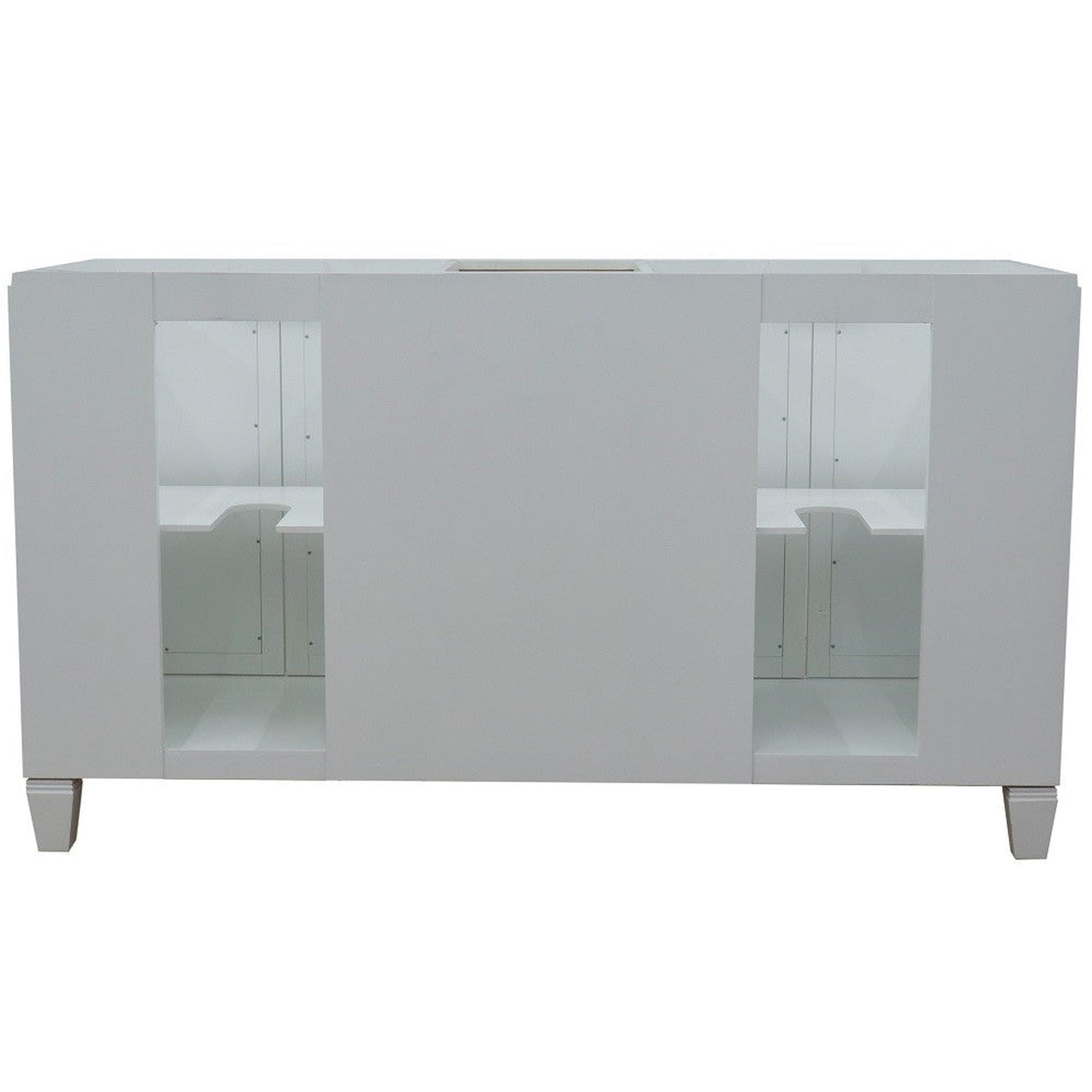 Bellaterra Home Trento 60" 4-Door 3-Drawer White Freestanding Double Vanity Base