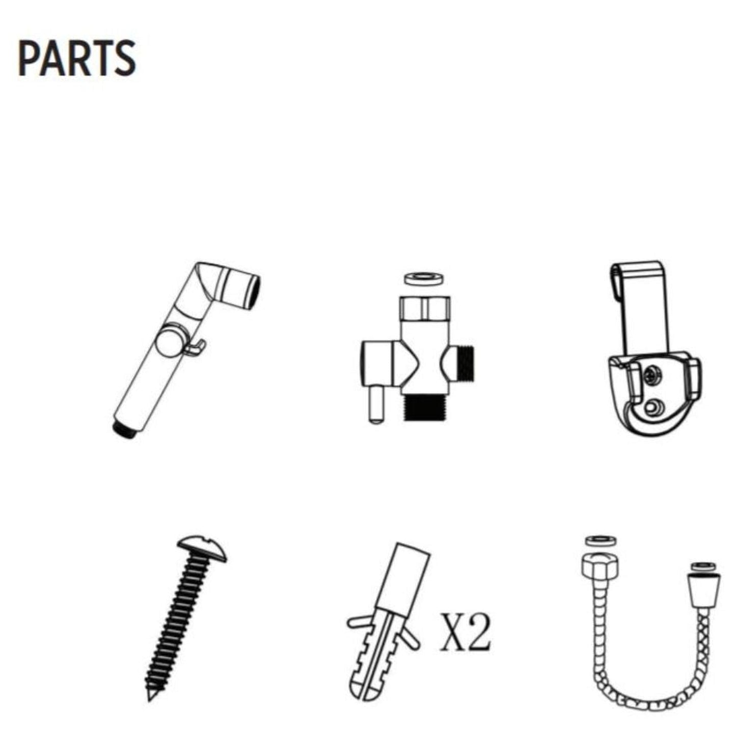 Bio Bidet A1 6" Chrome Comfortable Pearl Handheld Bidet Sprayer With Dual Spray Pattern and Ceramic Pressure Valve