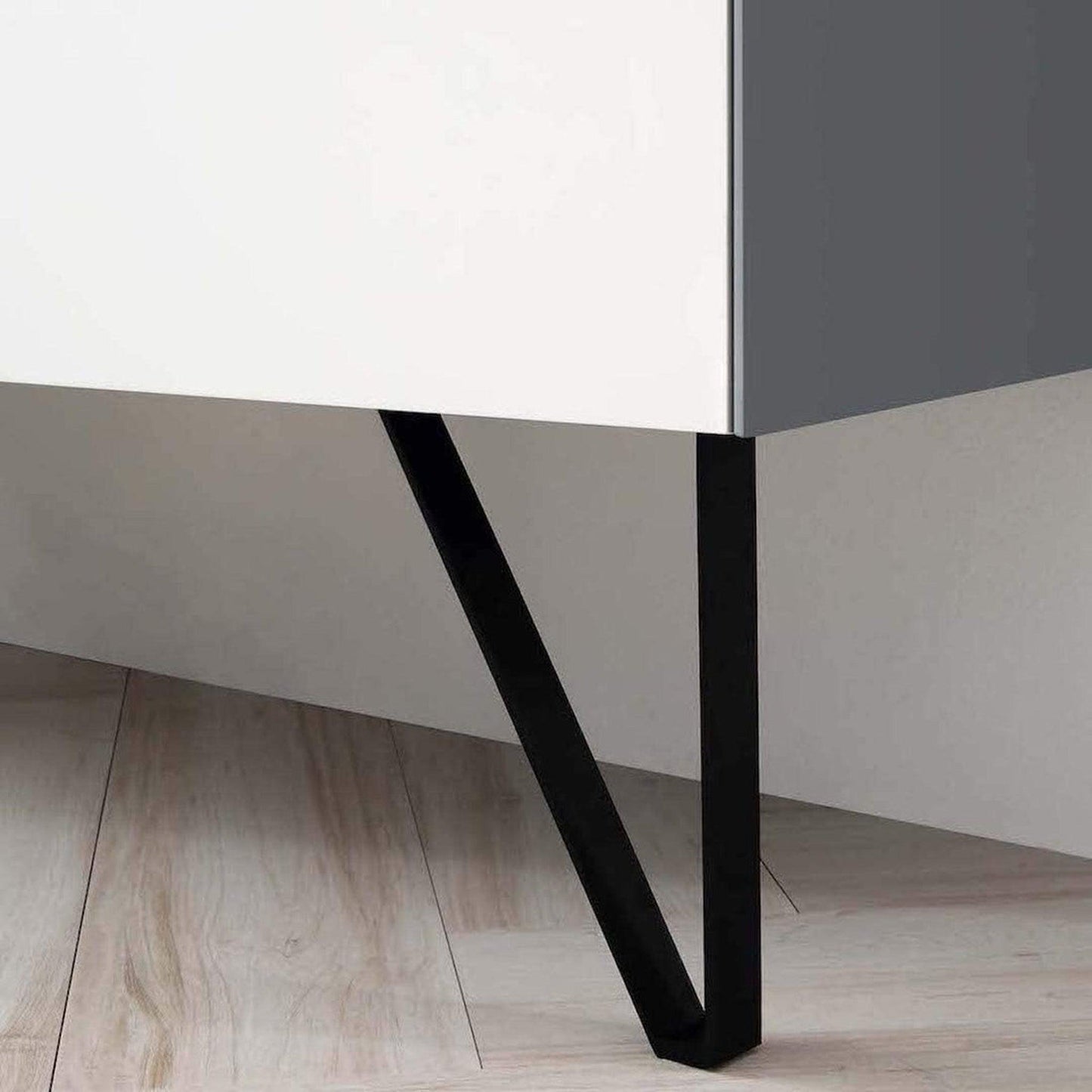 Blossom 12-Inch Matte Black Metal Vanity Legs