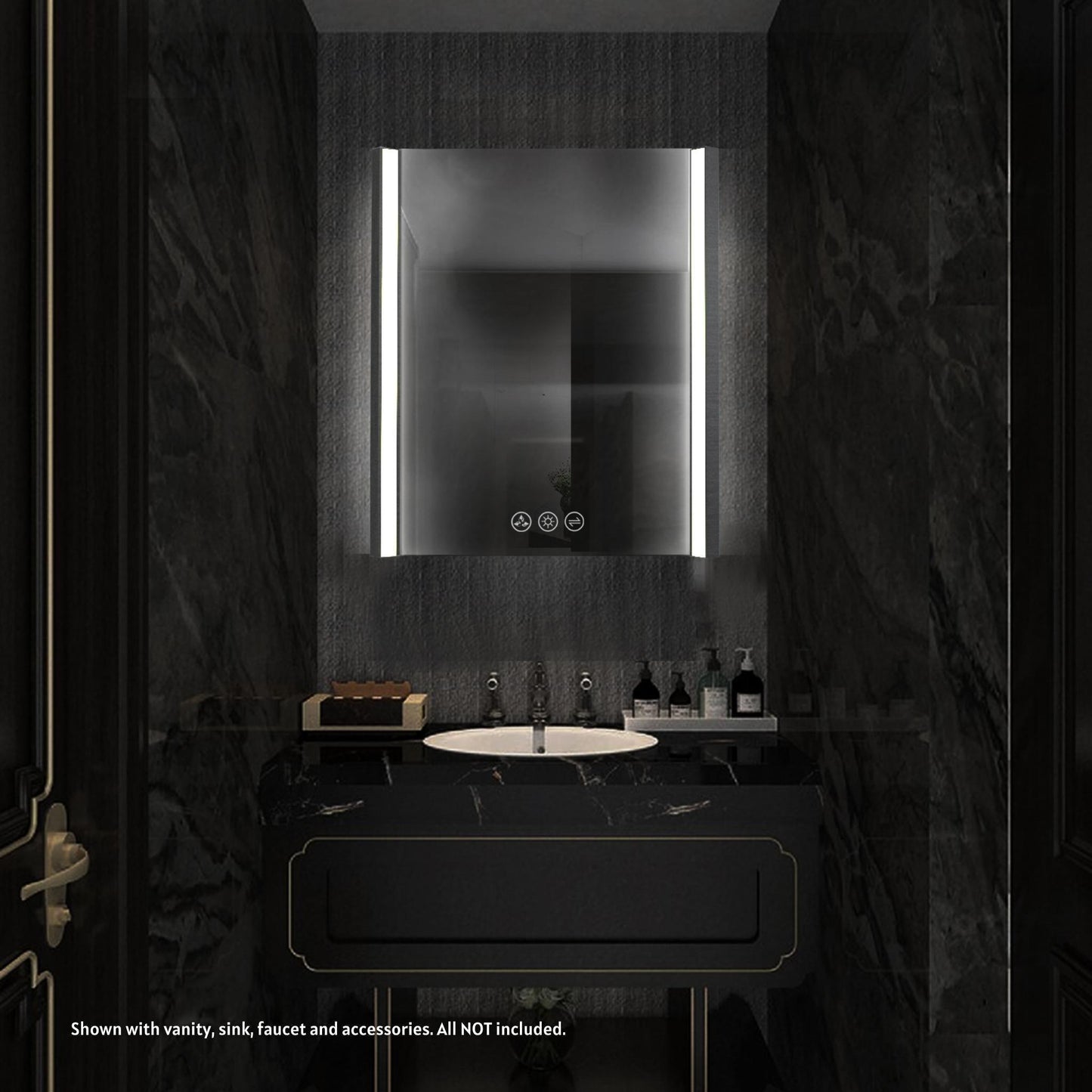 Blossom Binary 24" x 32" Chrome Wall-Mounted Rectangle LED Mirror