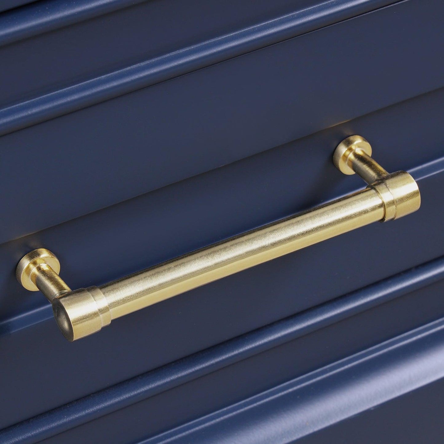 Blossom Copenhagen 48" 2-Door 9-Drawer Navy Blue Freestanding Solid Wood Double Vanity Base