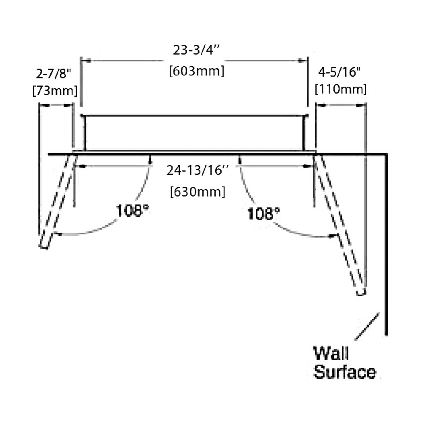 Blossom MC7 25" x 26" Recessed or Surface Mount 2-Door Aluminum Medicine Cabinet With Mirror, 2 Adjustable Glass Shelves and Soft-Closing Hinges