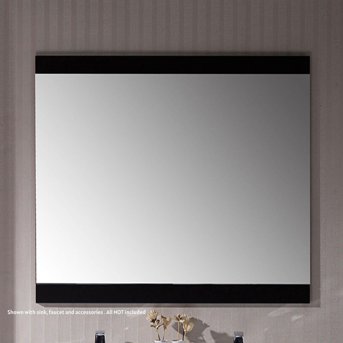 Blossom Monaco 48" x 32" Espresso Wall-Mounted Rectangle Mirror