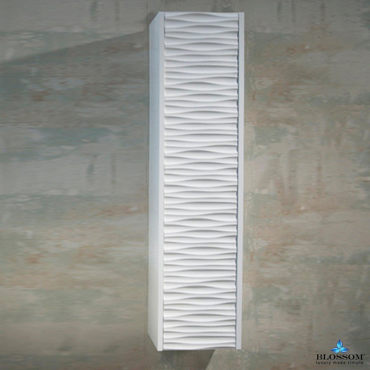 Blossom Paris 12" x 48" 1-Door Glossy White Wall-Mounted Side Cabinet