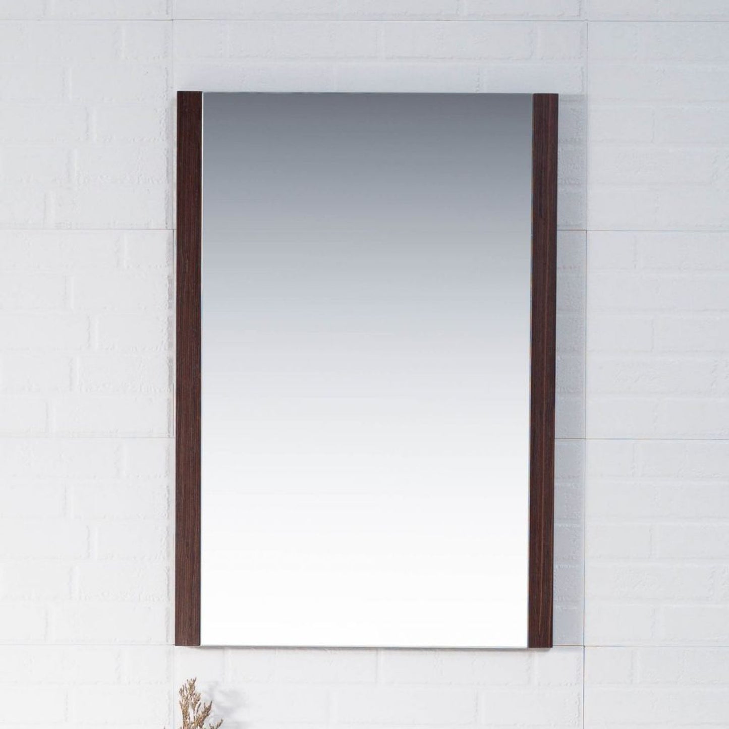 Blossom Sydney 30" x 32" Wenge Wall-Mounted Rectangle Mirror