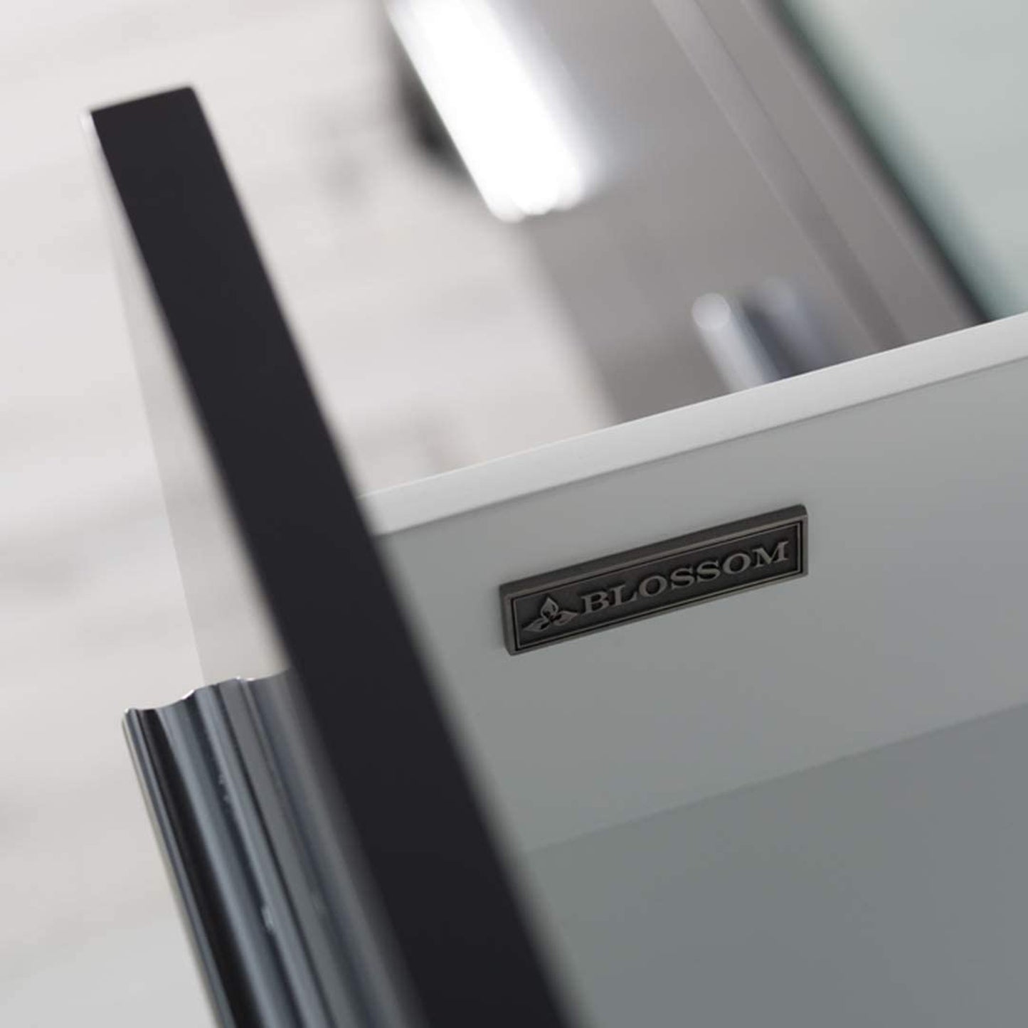 Blossom Sydney 84" Espresso Freestanding Vanity Set With Ceramic Top, Integrated Double Sinks and Mirror