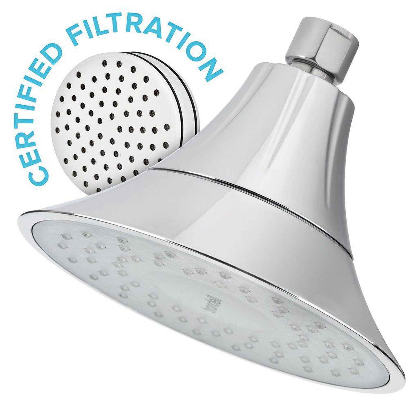 Brondell VivaSpring Chrome Slate Face Filtered Showerhead
