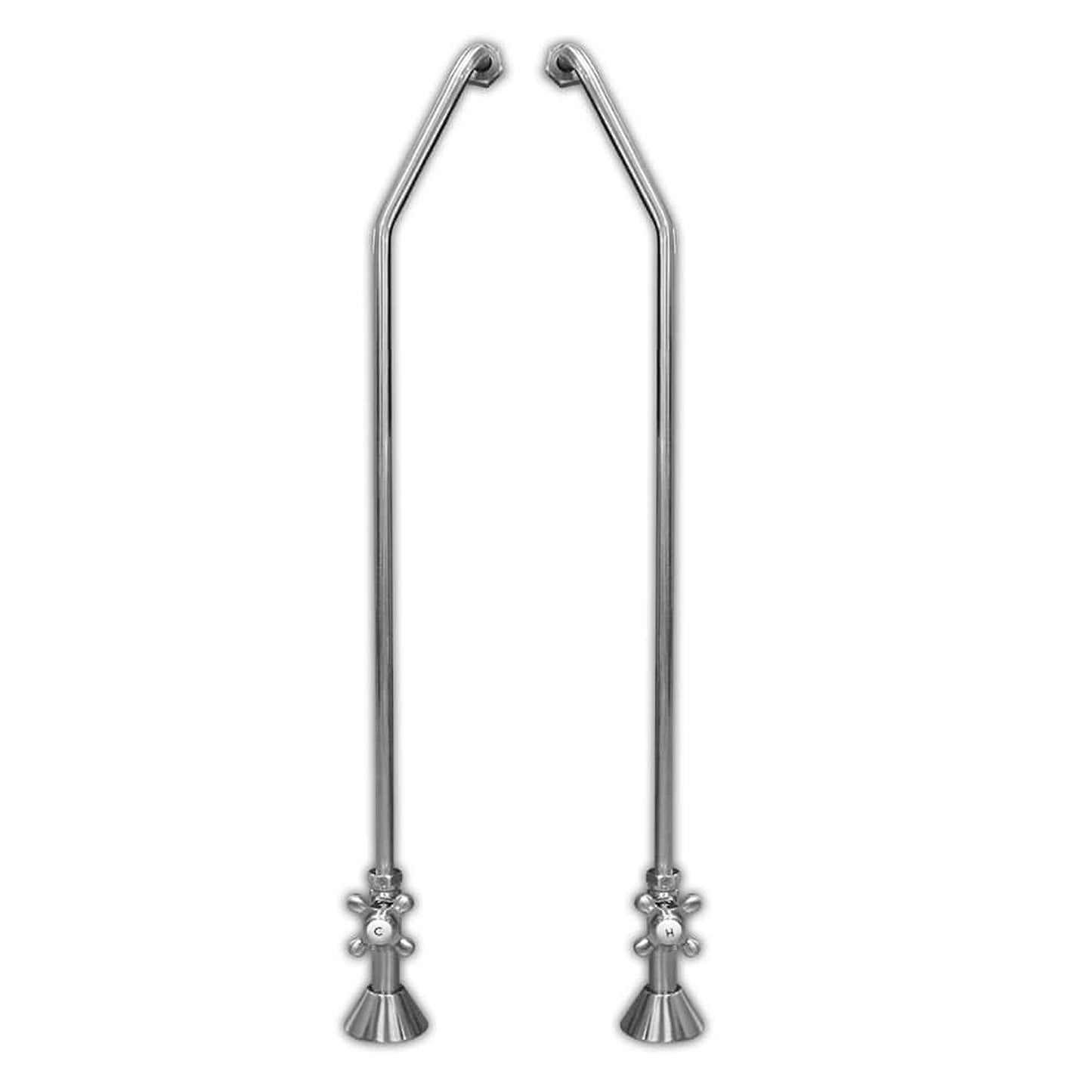 Cambridge Plumbing Polished Chrome Clawfoot Wall Mount Supply Lines