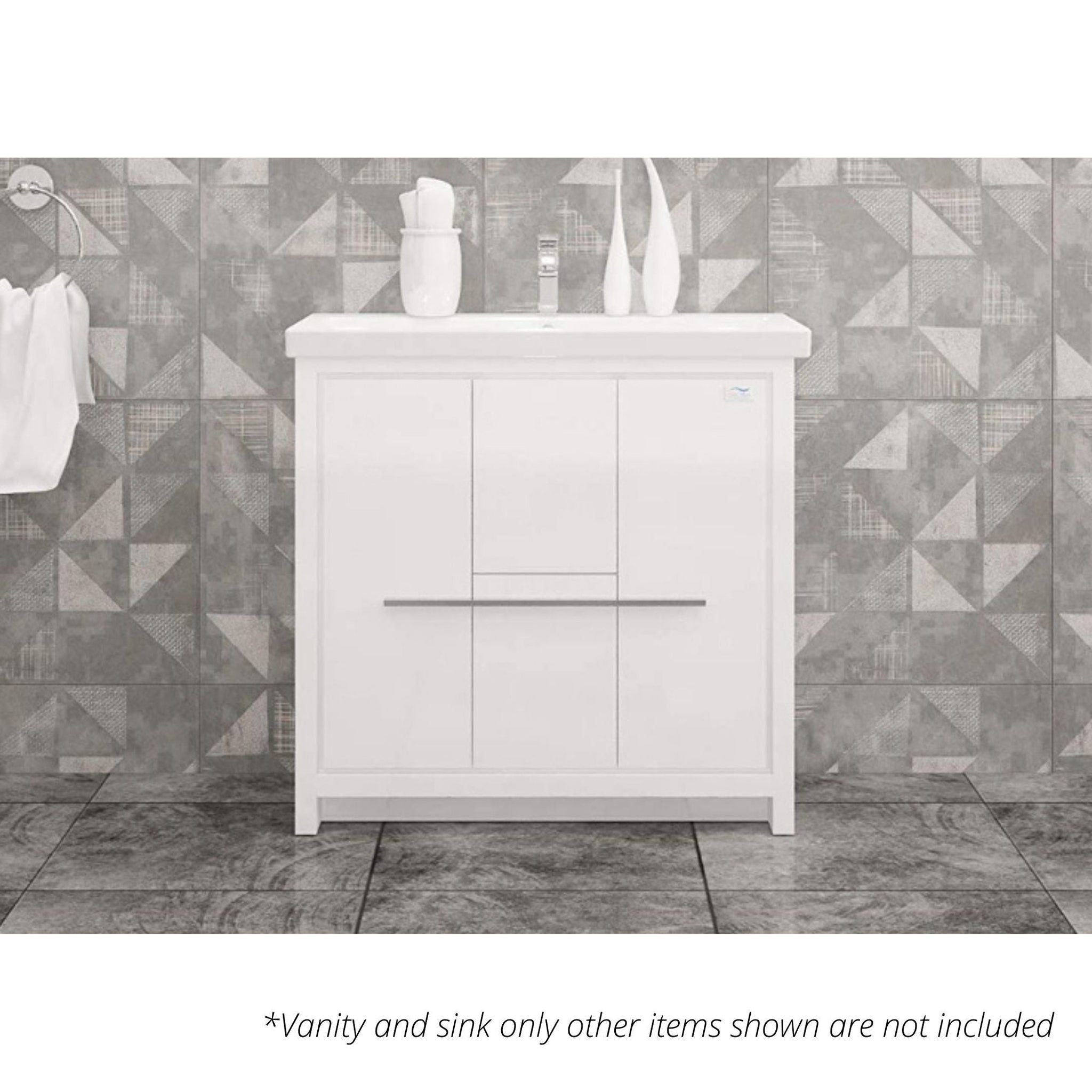 Alessio 36″ Matte Walnut Ceramic Bathroom Vanity – Casa Mare
