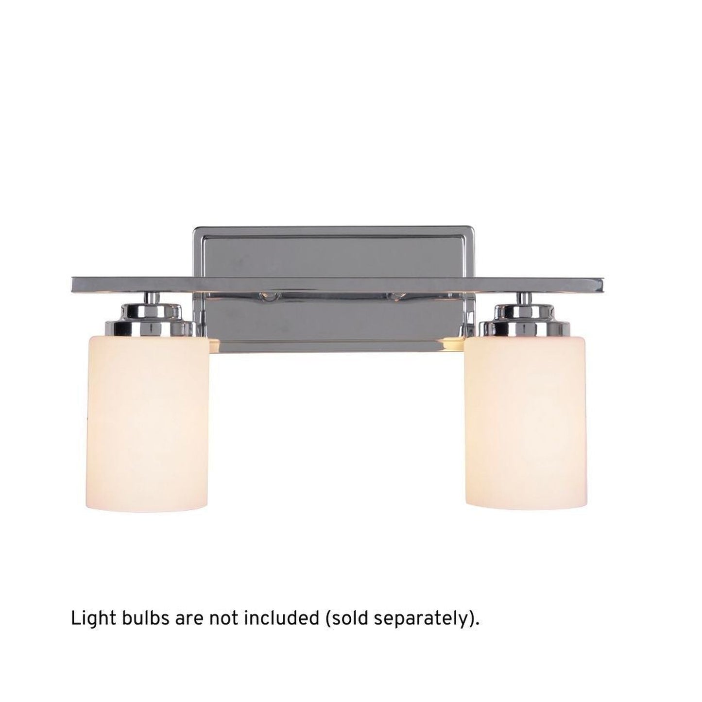 Craftmade Albany 17" 2-Light Chrome Vanity Light With White Frosted Glass Shades