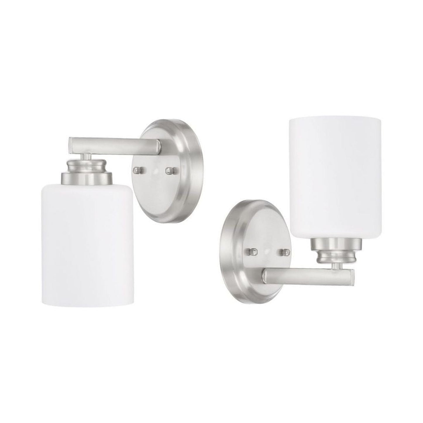 Craftmade Bolden 5" x 9" 1-Light Brushed Polished Nickel Wall Sconce With White Frosted Glass Shade