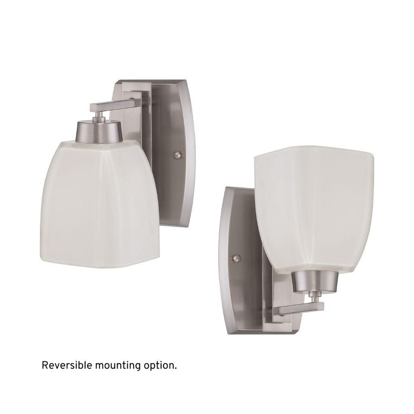 Craftmade Bridwell 5" x 8" 1-Light Brushed Polished Nickel Wall Sconce With White Frosted Glass Shade
