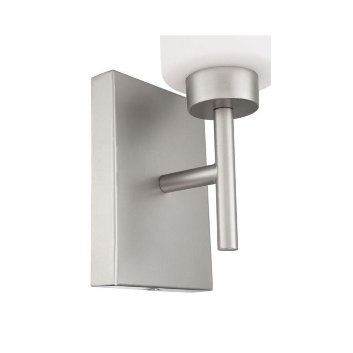 Craftmade Cadence 5" x 11" 1-Light Satin Nickel Wall Sconce With White Frosted Glass Shade