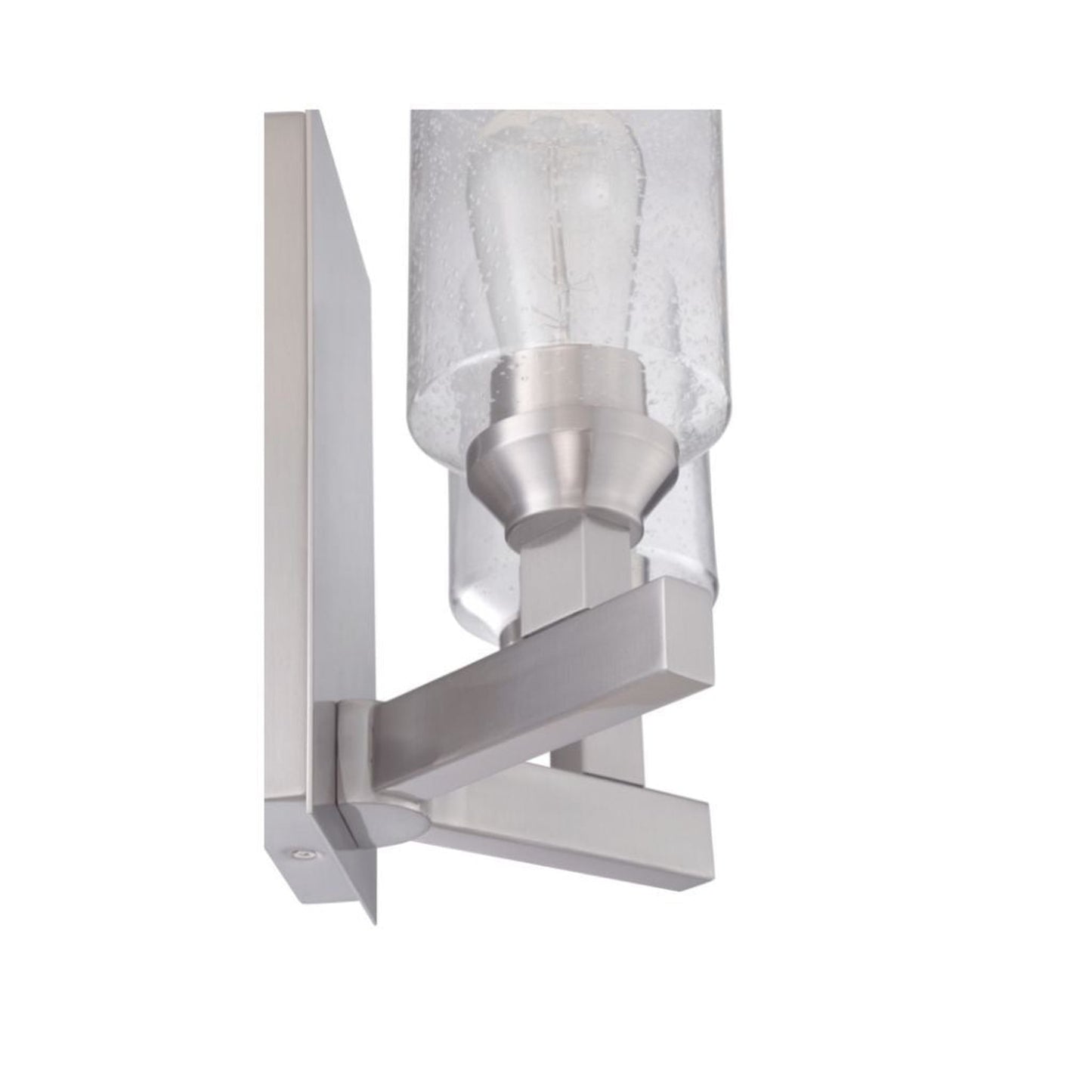 Craftmade Chicago 10" 2-Light Brushed Polished Nickel Vanity Light With Clear Seeded Glass Shades