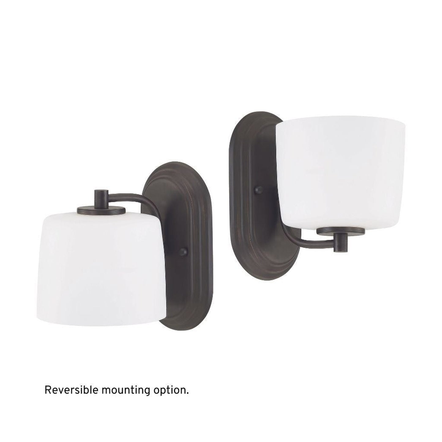 Craftmade Clarendon 6" x 8" 1-Light Aged Brushed Bronze Wall Sconce With White Opal Glass Shade