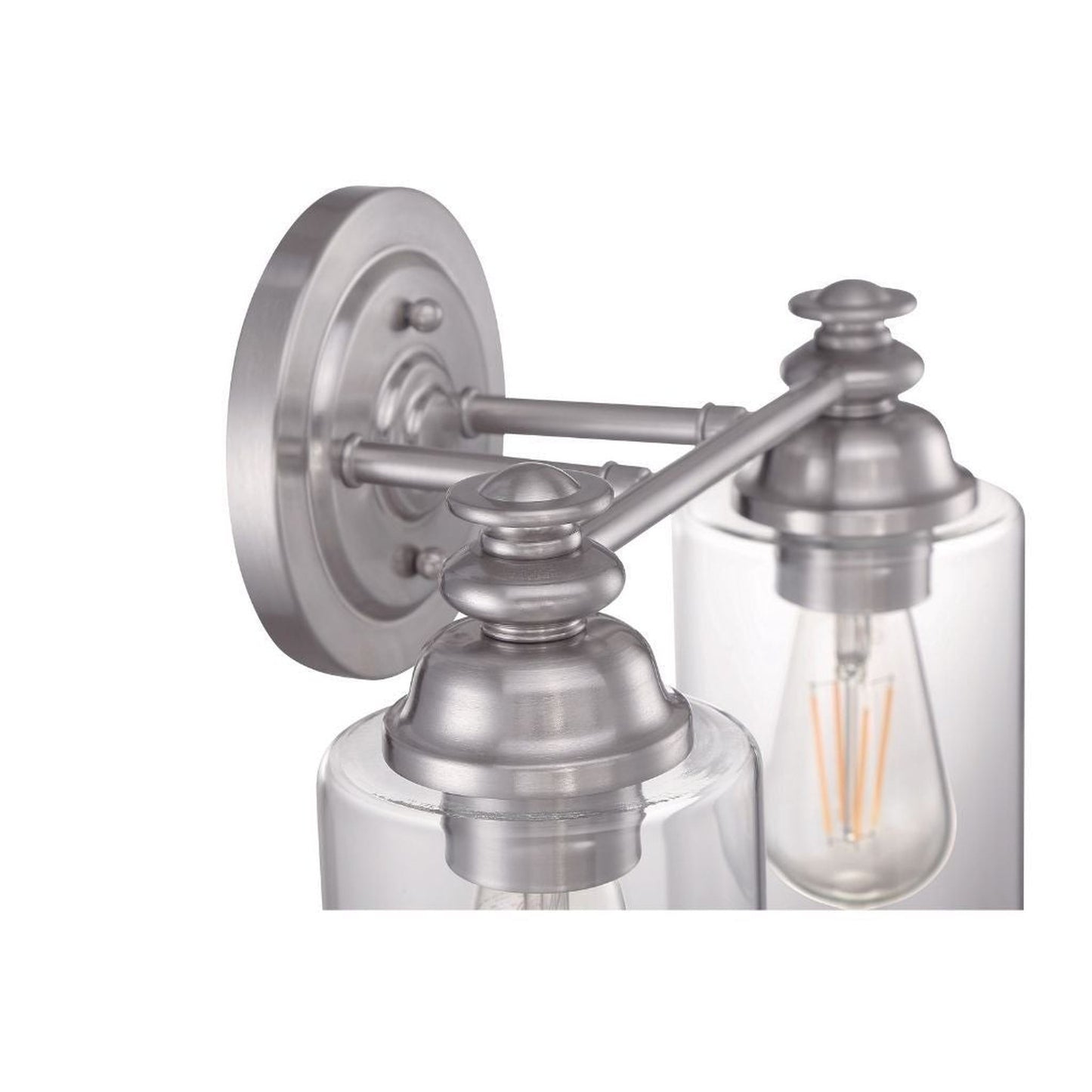 Craftmade Dardyn 13" 2-Light Brushed Polished Nickel Vanity Light With Clear Glass Shades