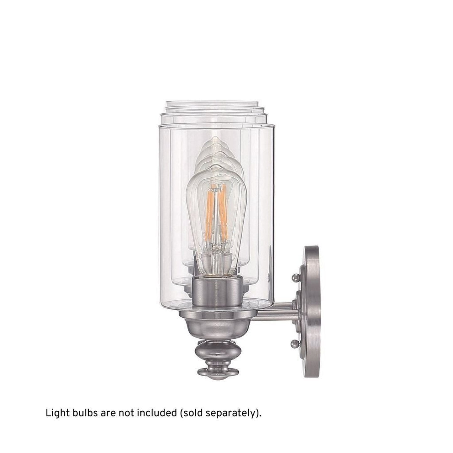 Craftmade Dardyn 30" 4-Light Brushed Polished Nickel Vanity Light With Clear Glass Shades