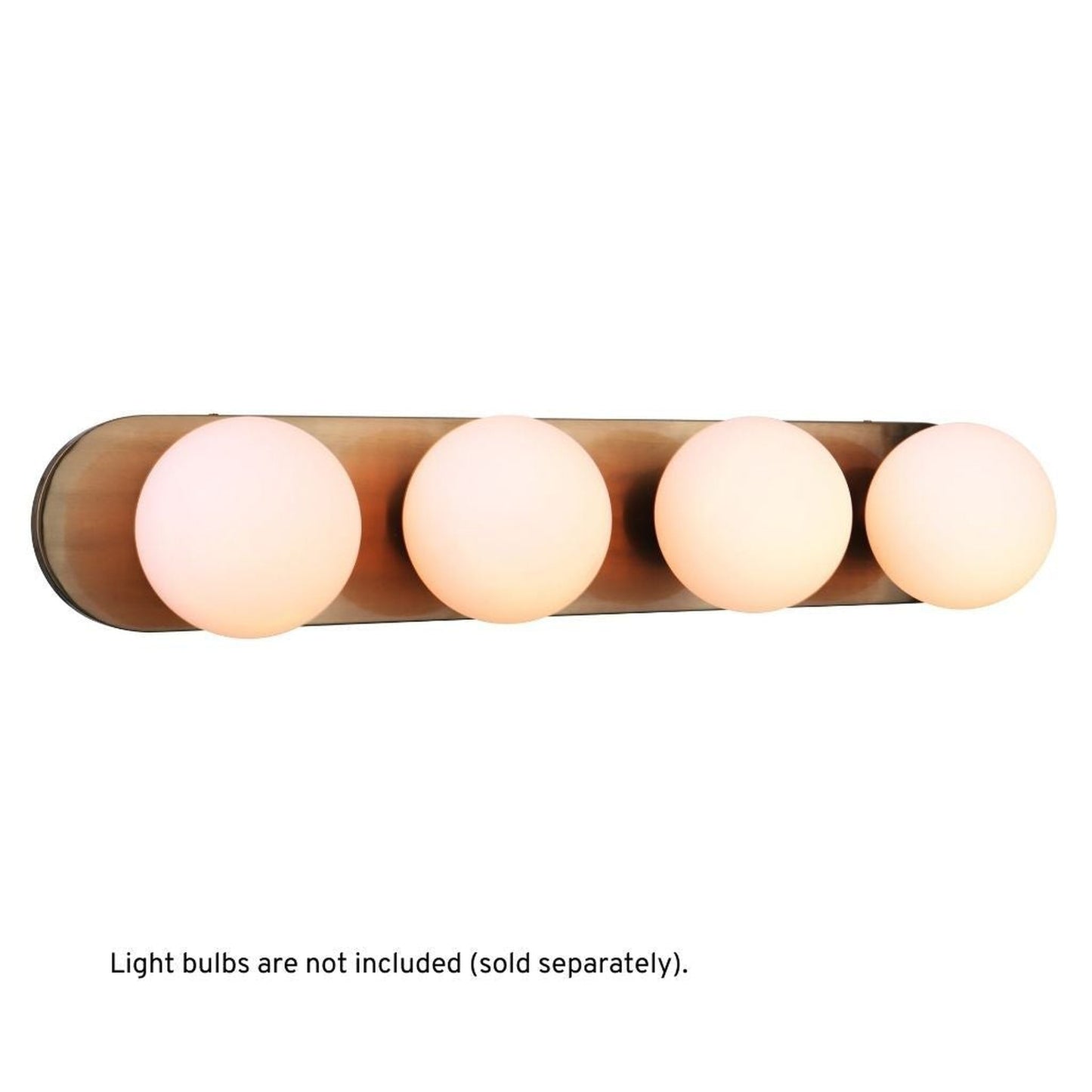 Craftmade Dotti 32" 4-Light Satin Brass Vanity Light With White Opal Glass Shades