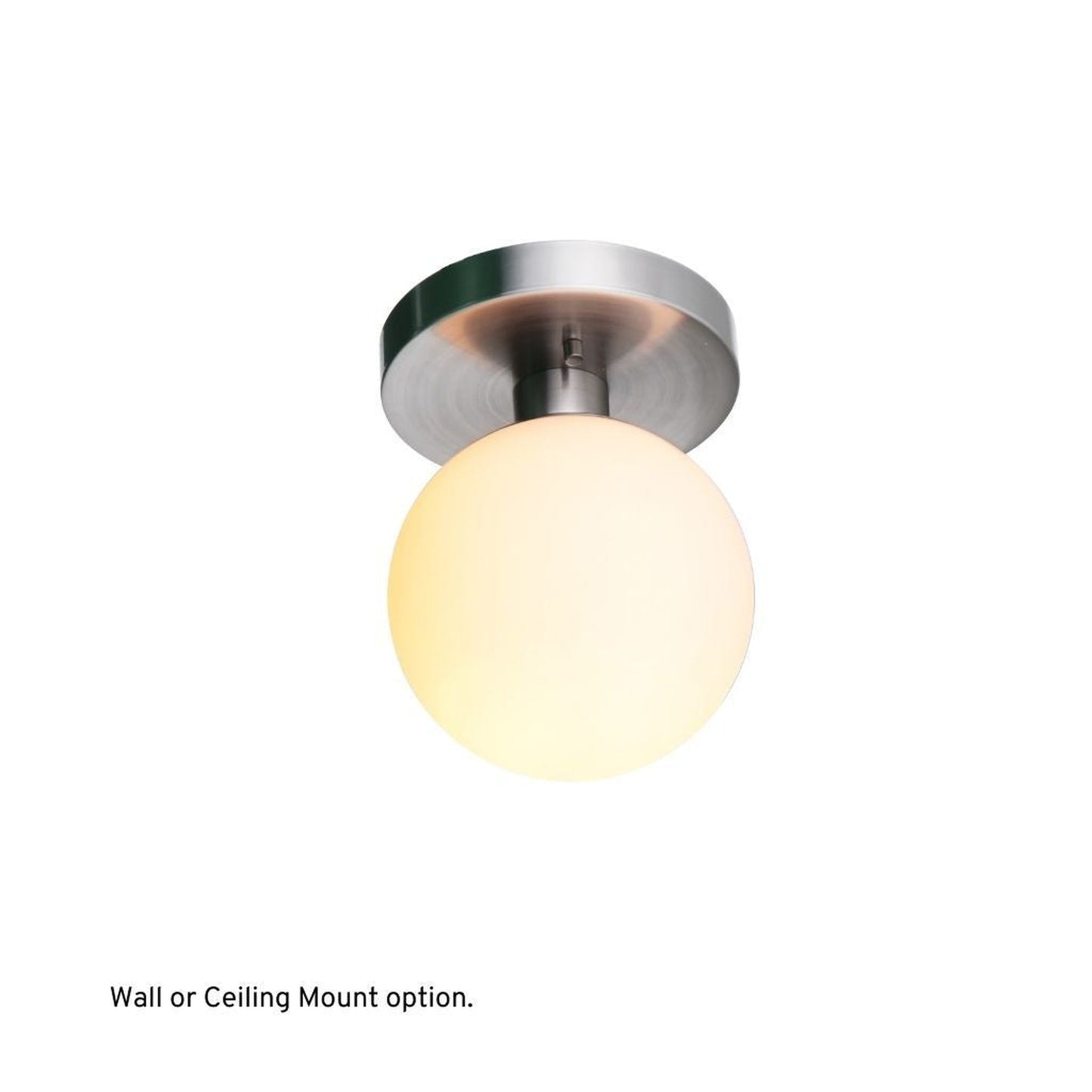 Craftmade Dotti 6" x 7" 1-Light Brushed Polished Nickel Wall Sconce With White Opal Glass Shade