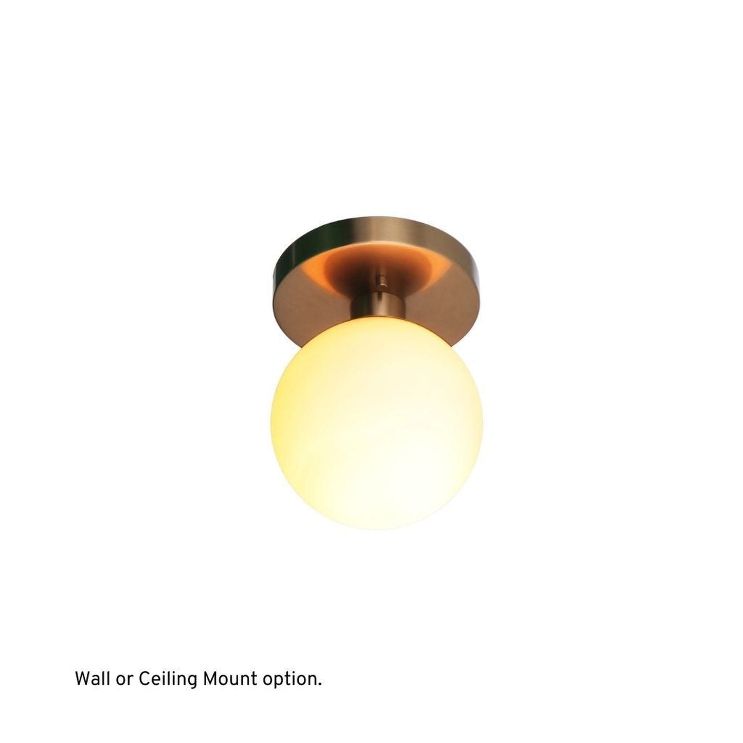 Craftmade Dotti 6" x 7" 1-Light Satin Brass Wall Sconce With White Opal Glass Shade