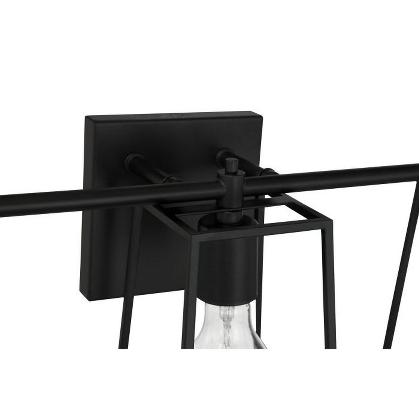 Craftmade Dunn 23" 3-Light Flat Black Vanity Light With Steel Frame Shades