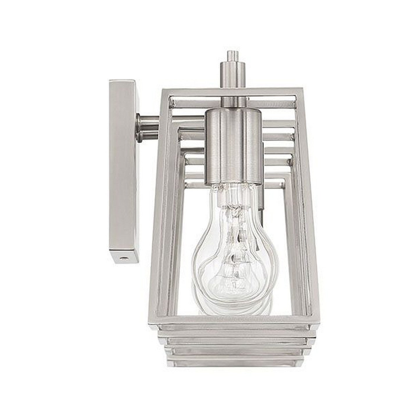 Craftmade Dunn 32" 4-Light Brushed Polished Nickel Vanity Light With Steel Frame Shades