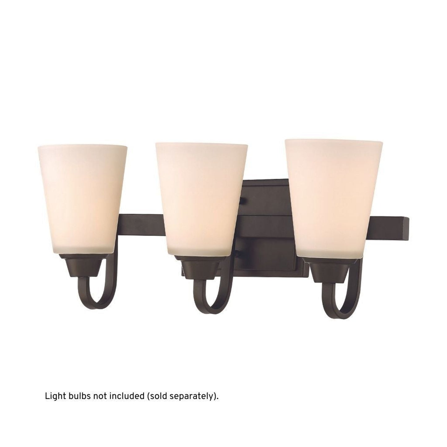 Craftmade Grace 21" 3-Light Espresso Vanity Light With White Frosted Glass Shades