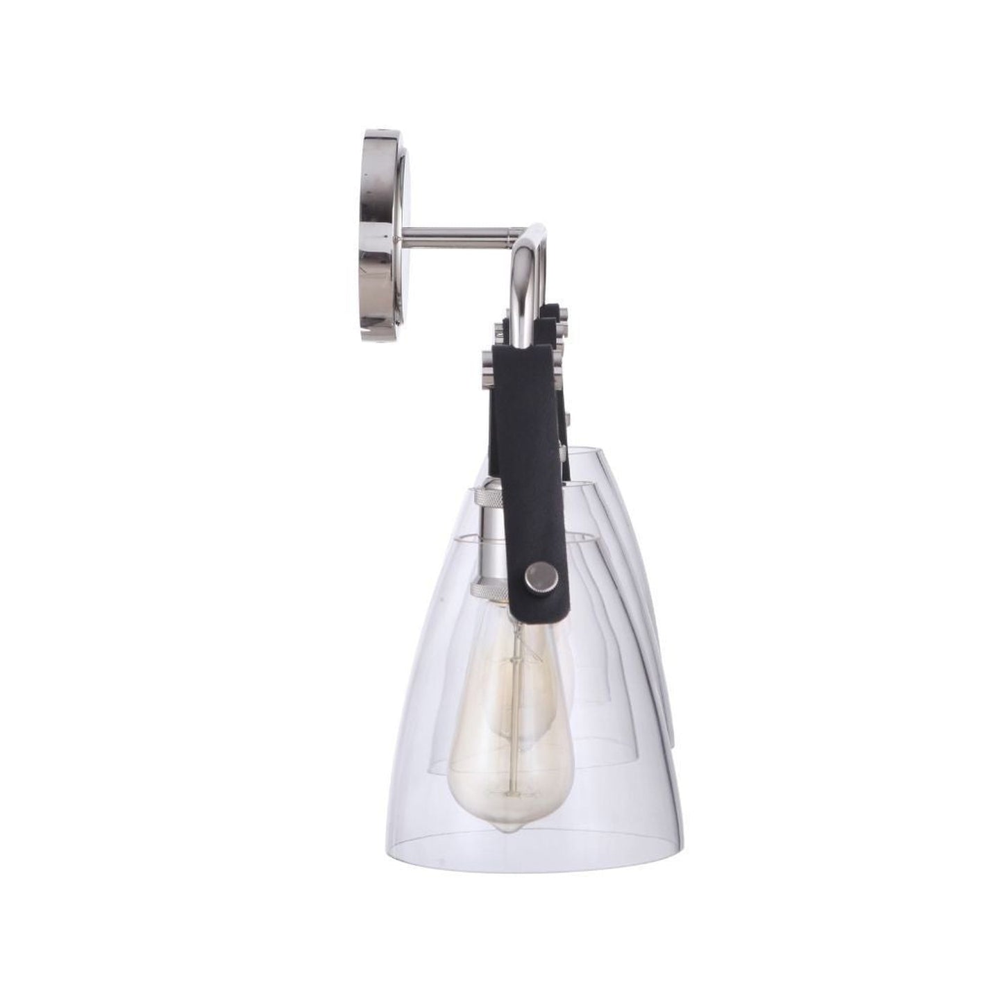 Craftmade Hagen 26" 3-Light Polished Nickel Vanity Light With Clear Glass Shades