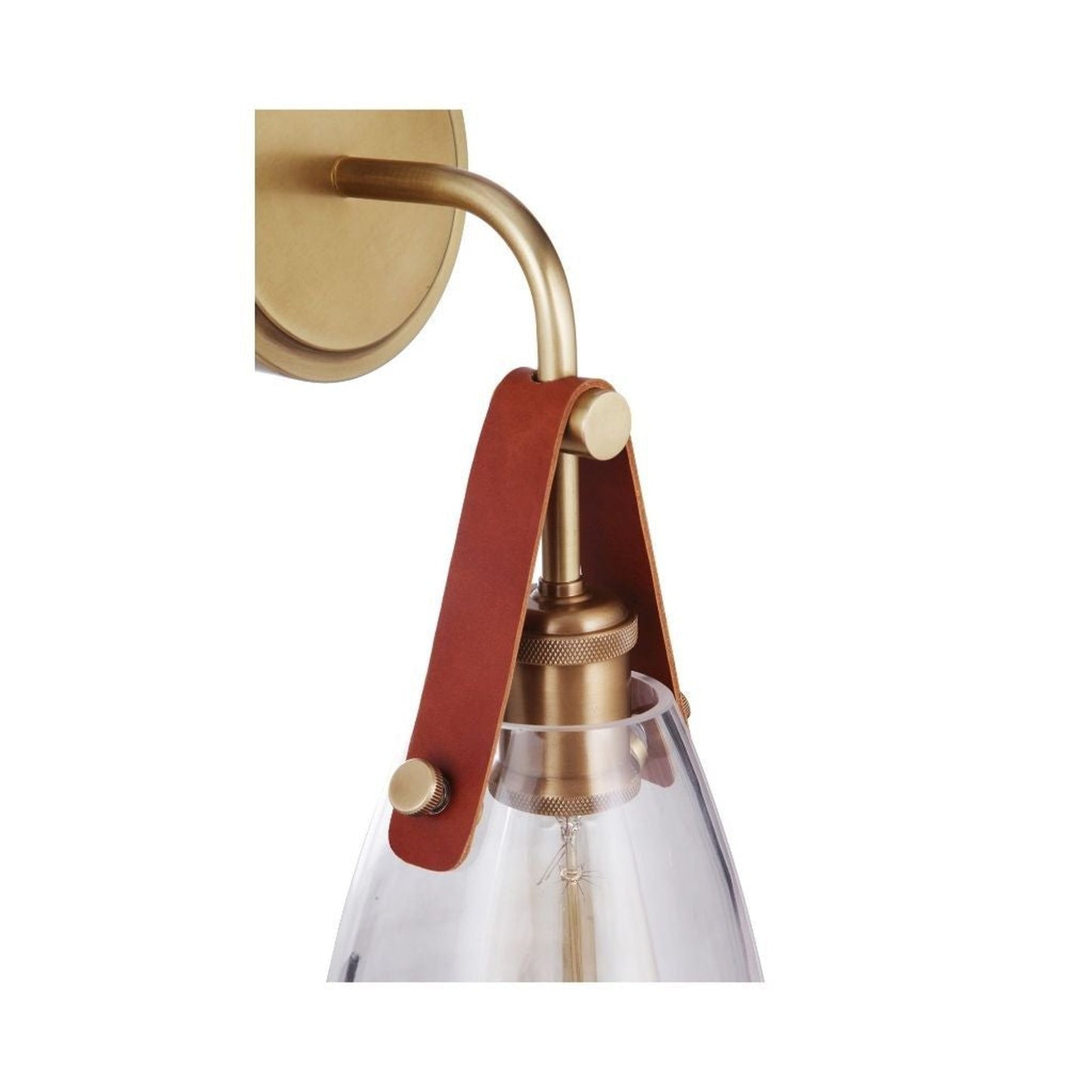 Craftmade Hagen 6" x 14" 1-Light Vintage Brass Wall Sconce With Clear Glass Shade