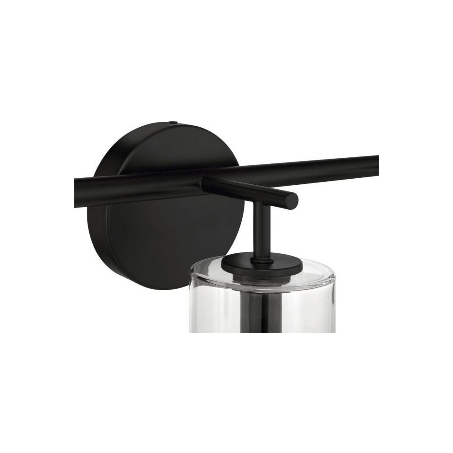 Craftmade Hailie 20" 3-Light Flat Black Vanity Light With Clear Glass Cylinder Shades