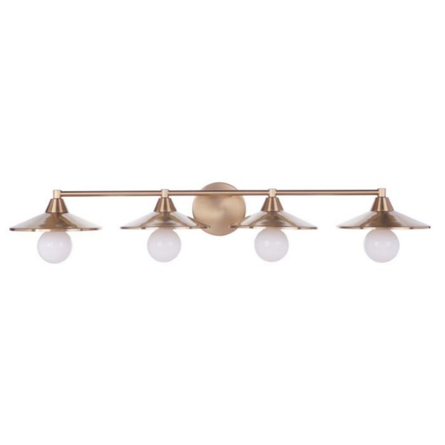 Craftmade Isaac 37" 4-Light Satin Brass Vanity Light With Metal Shade