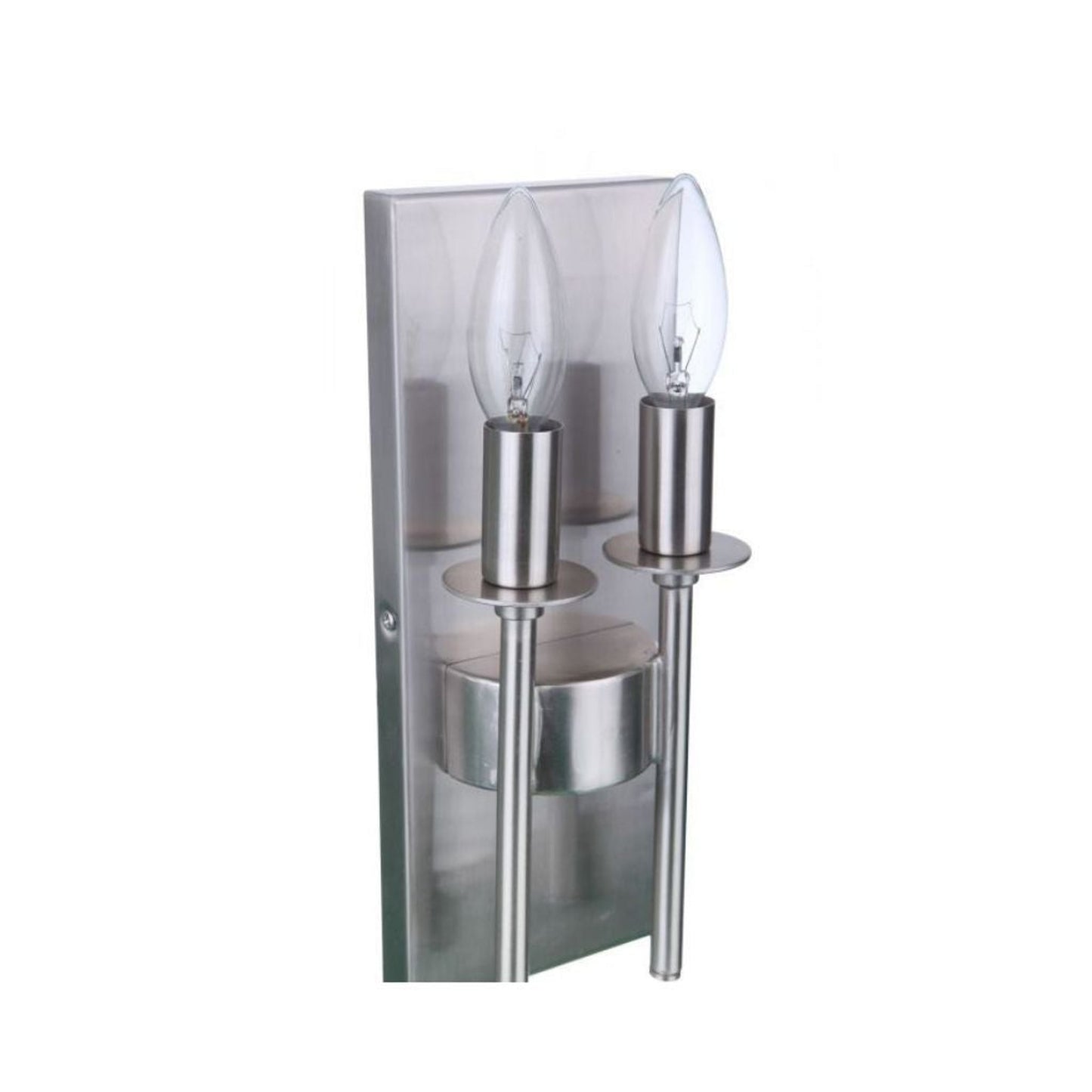 Craftmade Larrson 5" x 11" 2-Light Brushed Polished Nickel Candle-Style Wall Sconce