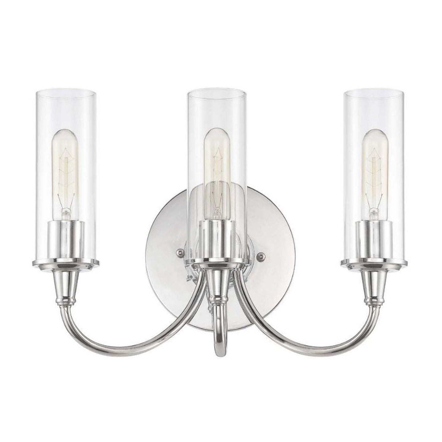 Craftmade Modina 16" 3-Light Chrome Vanity Light With Clear Glass Shades